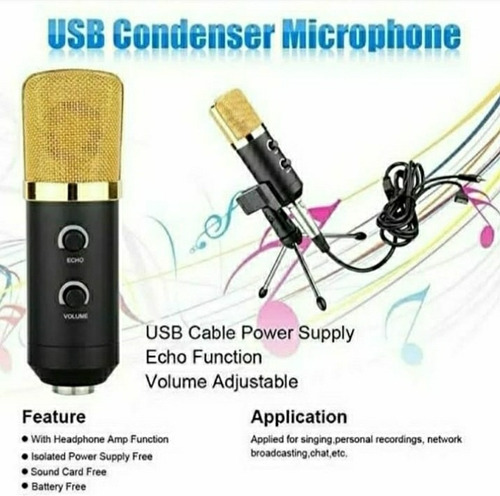 Microfono Condensador Usb Entrega Inmediata 