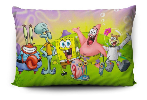 Imagen 2 de 5 de Funda De Almohada Bob Esponja 70x45cm Vudú Love