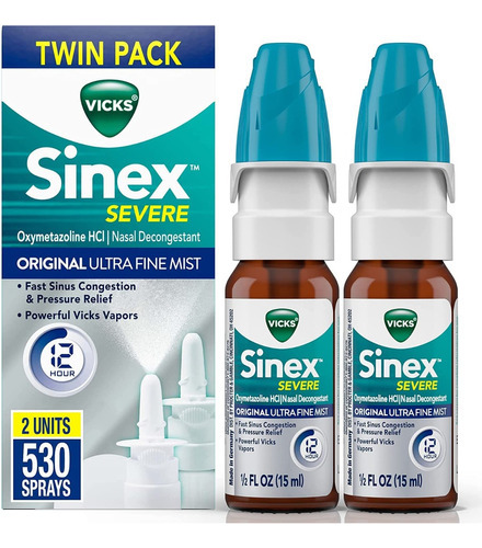 Vicks Sinex - Spray Nasal Severo, Niebla Ultra Fina Original