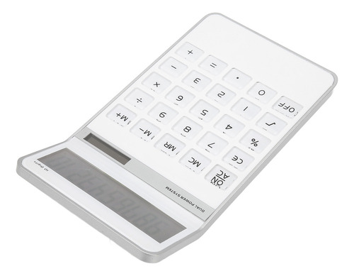 Calculadora De Doble Potencia Con Batería Solar Transparente
