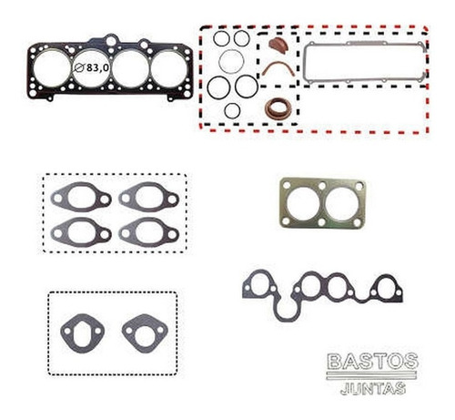 Junta Retificação S/ Retentores Vw Ap 1.6 1.8 Até Ano 1996