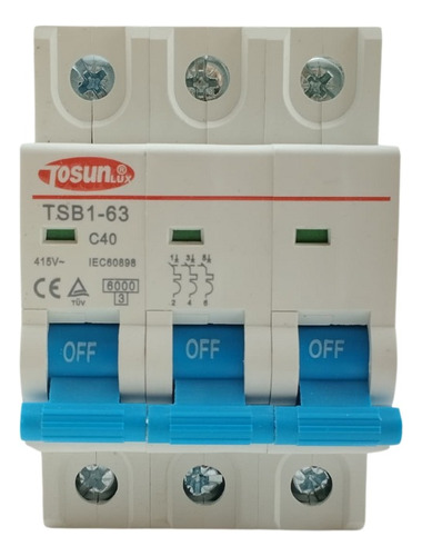 Breaker Termomagnetico 3 Polos 40 Amp 