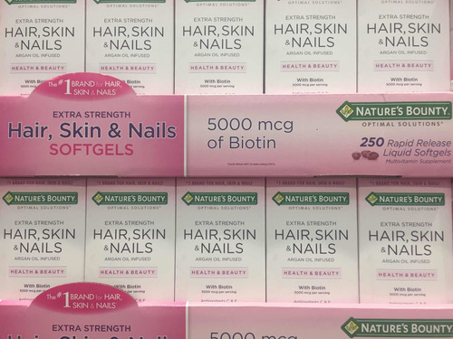 Hair Skin & Nails Biotina 5000mcg Nature´s Bounty X250 Capsu