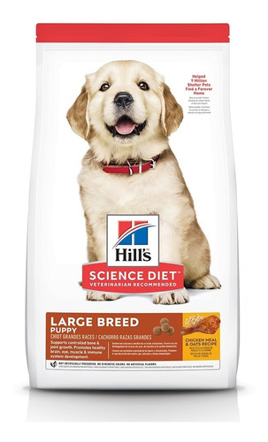 Alimento Hill's Science Diet Puppy Large Breed para perro cachorro de raza grande sabor pollo y avena en bolsa de 30lb