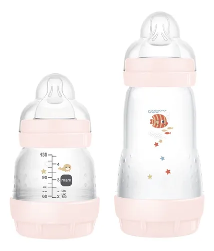 Kit 2 Mamadeiras Easy Start Set 130/260ml Neutro - Mam