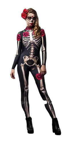 Disfraz Mujer Catrina Halloween Para Adultos