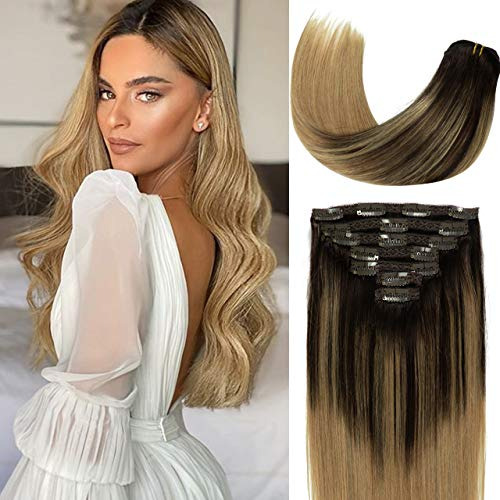 Lacer Balayage Hair Extensions Clip In Human Hair Bhmn5