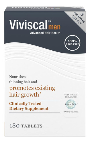 Viviscal Men Suplemento Crescimento Capilar 180 Comprimidos