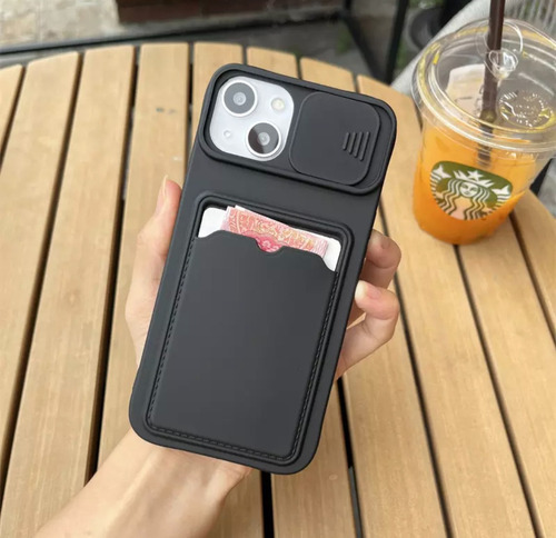 Funda Silicona Suave Con Billetera Para iPhone 14 Pro Max