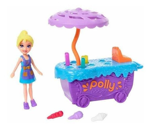 Polly Pocket Carrito De Helados Con Accesorios Mattel