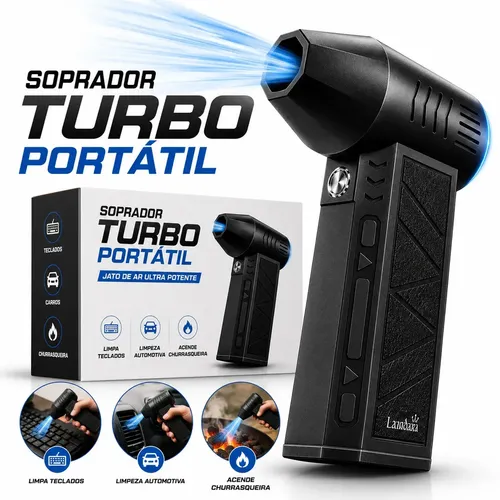 Soprador De Ar Turbo Automotivo Limpeza Profunda Portatil Sem Fio Multifuncional Churrasqueira Janelas Poeiras Landara