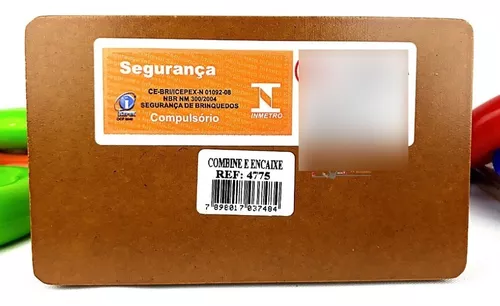 Brinquedo Infantil Criancas +3 Anos Educativo Pedagogico Combine e Encaixe  Argolas Carimbras 4775 - Impherial Shop