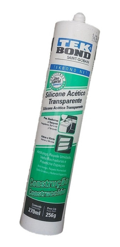 Cartucho Silicona Tek Bond 270ml Transparente Anti Hongo