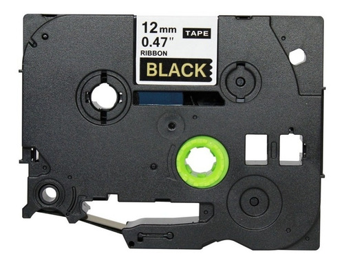 Imagem 7 de 8 de Fita Cetim Compativel Rotulador Brother D210 1760 E200 Ouro