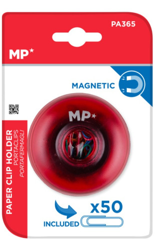 Portaclip Magnetico Redondo+50clips Color Mexicopaper