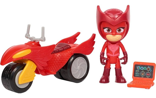 Pj Masks Vehículo + Figura De Heroes En Pijamas 