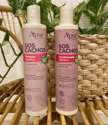 Kit Shampoo E Condicionador Nutritivo Cachos 300ml - Apse