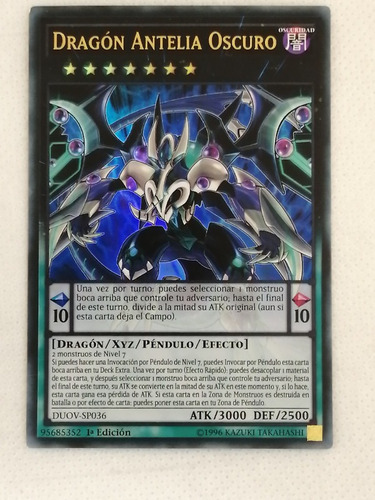 Ultra Xyz Yugioh Dragon Antelia Oscuro