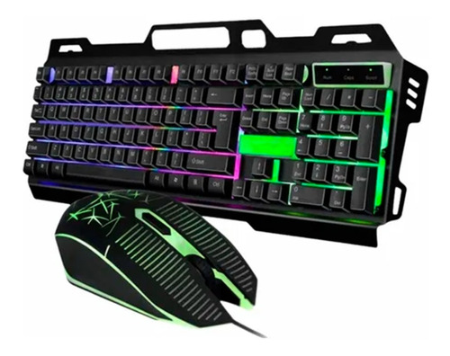 Combo Teclado Gamer Rgb + Mouse Rgb Para Pc Retroiluminación