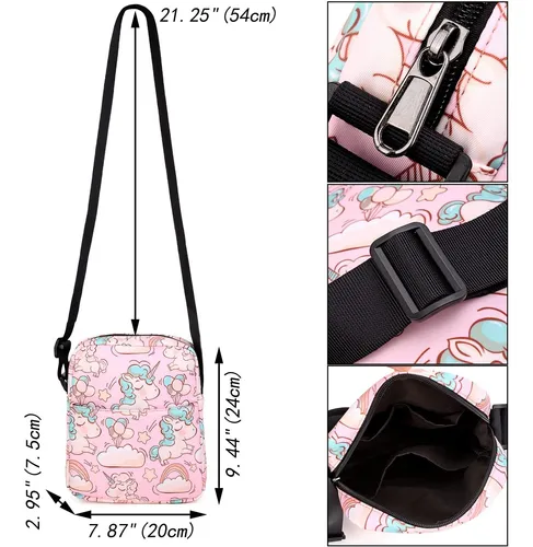 Uto Mochila Ni as Con Lindo Unicornio Juego Bolsos Mochila