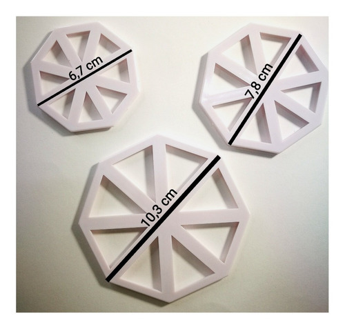 Imagen 2 de 10 de Setx3 Molde Cortante Banderines Fondant Porcelana Belgrano