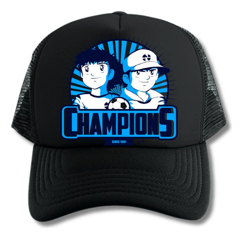 Gorra Trucker Super Campeones Capitan Tsubasa Series Black 