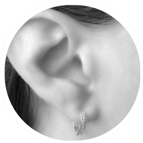 Imagen 1 de 9 de Aros Argollas Plata 925 Y Piedras (le3728)