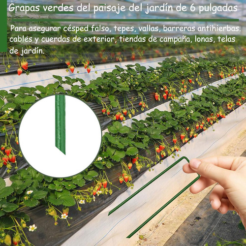 50 Grapas Clavos Césped Pasto Artificial Estacas De Tierra
