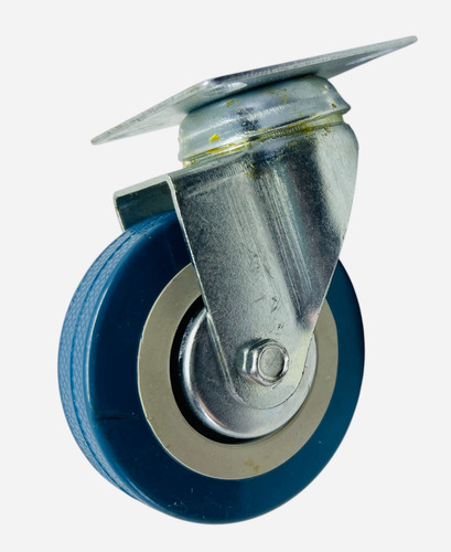 Rueda Goma Gris Giratoria 75mm Mueble/carro X 1 Gris