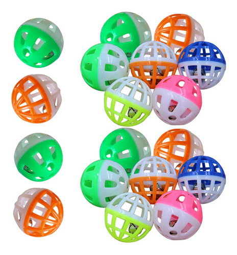 18 pelotas de juego para gatos sin color, 18 piezas