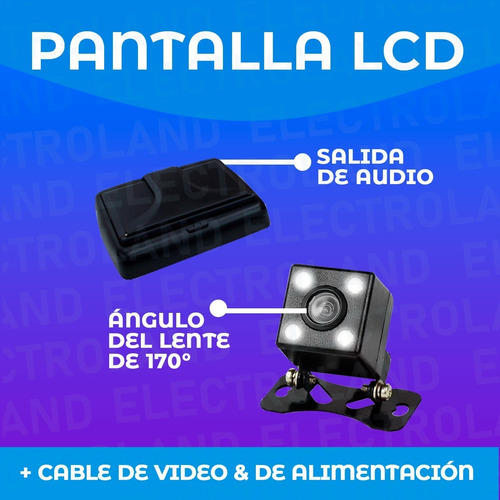 Imagen 5 de 10 de Kit Pantalla Rebatible Monitor 4.3 Y Camara Marcha Atras Rca