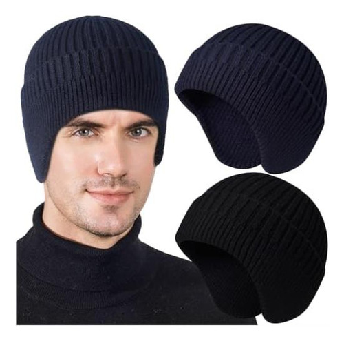 2 Gorros Invierno Con Orejeras Hombres Y Mujeres, Gorro Con