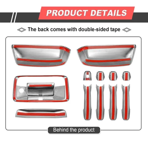 Tapa De Espejo Retrovisor Superior Cromada Para Chevy Silverado Y GMC Sierra 1500 (2014-2018) – Clip-On Fácil Instalación