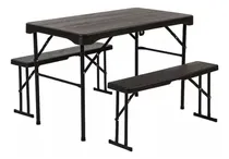 Comprar Mesa Picnic 105cm + 2 Bancos Plegables Jardin Tio Musa