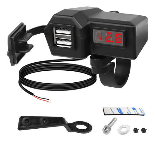 Cargador Usb Para Motocicleta 5 V 3 1 A Con Voltímetro