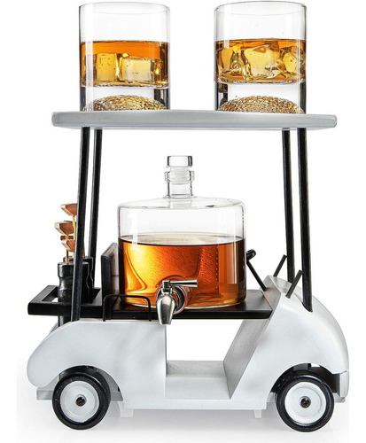 Decantador De Whisky Vodka Tequil De Carro De Golf