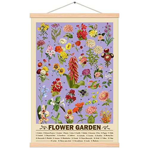 Póster De Jardín De Flores Silvestres De Estilo Rúst...