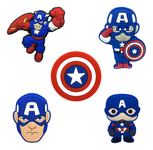 5 Pines Broches De Capitan America Para Gorras, Ropa Y Mas