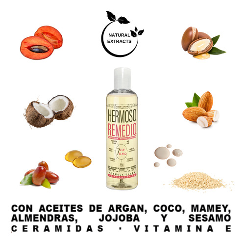 3 Serum Capilar Oleo Termo Protector Con Aceite Argán 7 En 1