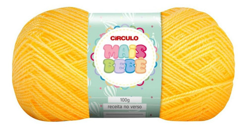 Fio Lã Mais Bebê 100gr Colorida Circulo 500m Tricô Crochê Cor Manteiga