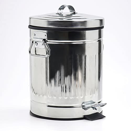 Cubo Basura Acero Inoxidable 5l - Retro Vintage Con Pedal