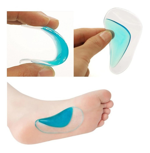 Imagem 5 de 8 de Palmilha Para Pé Plano Ortopédica De Gel Silicone