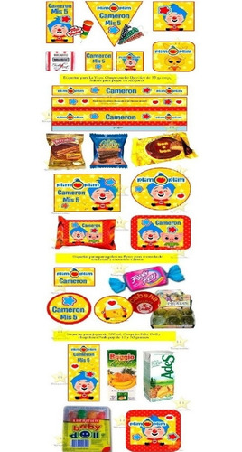 Kit Imprimible El Payaso Plim Plim Diseñá Tarjetas Y Mas