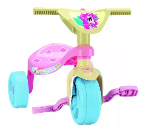 Triciclo Infantil Velotrol Unicórnio Com Empurrador Menina