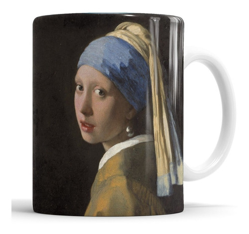 Taza La Joven De La Perla Arte Vermeer - Cerámica Importada