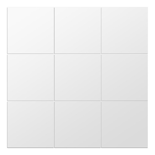 9 Espejos Adhesivos Cuadrados Para Decoración De Pared