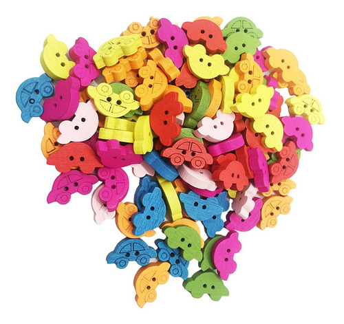 2 Botones De De Del Coche Del Color Mezclado 100pcs 2