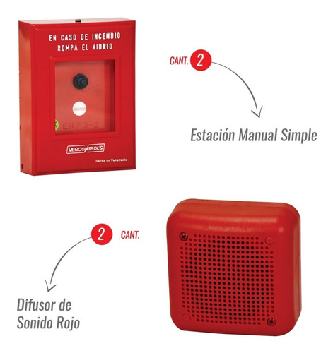 Imagen 3 de 6 de Combo Panel De Alarma Contra Incendio Vencontrols Vc-8xpress