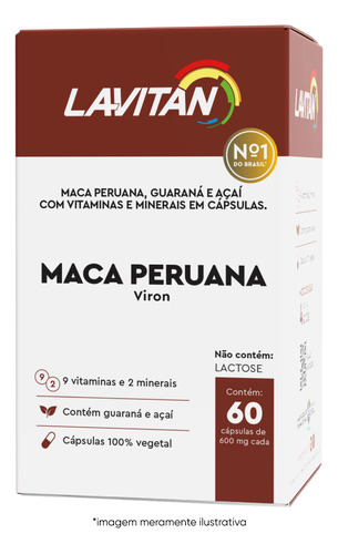 Lavitan Vitamina Maca Peruana Guaraná E Açaí 60 Capsulas