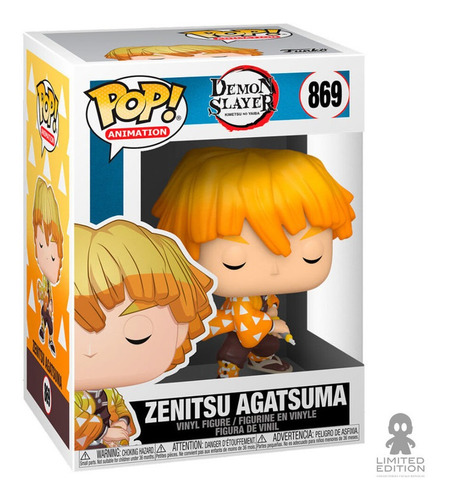 Imagen 4 de 4 de Figura De Acción Demon Slayer Zenitsu Agatsuma De Funko Pop!
